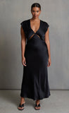 Ophelia Midi Dress- Black