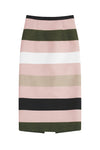 Band Stripe Pencil Skirt