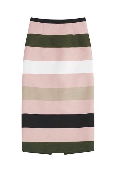 Band Stripe Pencil Skirt
