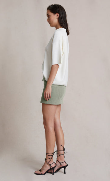 Anya Mini Skirt- Light Khaki