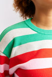 STRIPE TOOTSIE SWEATER- EMERALD