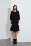 Woven Back Dress- Black