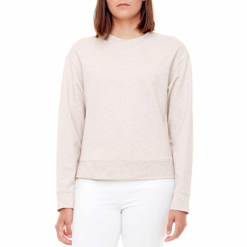 French Twill Long Sleeve Top- Oatmeal