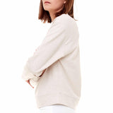 French Twill Long Sleeve Top- Oatmeal