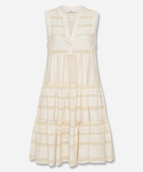 Ella Sleeveless Dress Ecru/Off White