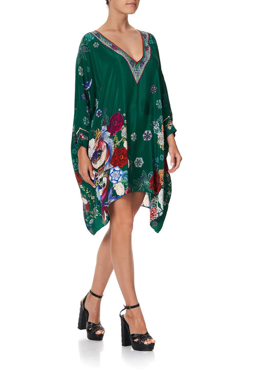 Short Kaftan W/ Cuff- Emerald’s Orbit