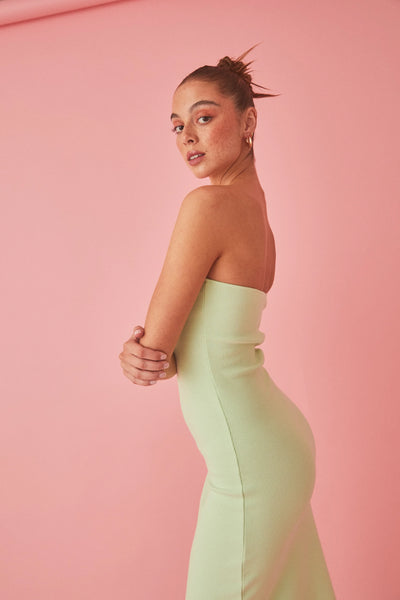 Strapless a line midi dress hot sale