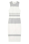 Stone Stripe Tunic Dress- Stone/White