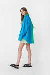Henrietta Shirt in Green/Blue