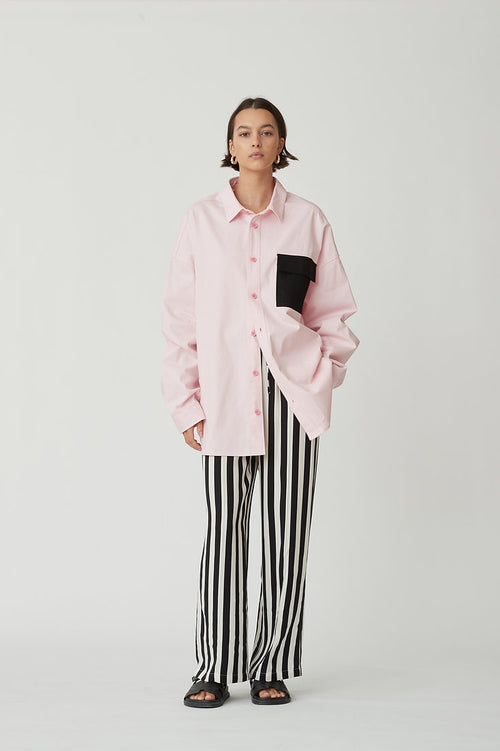 George Shirt in Pink/Black