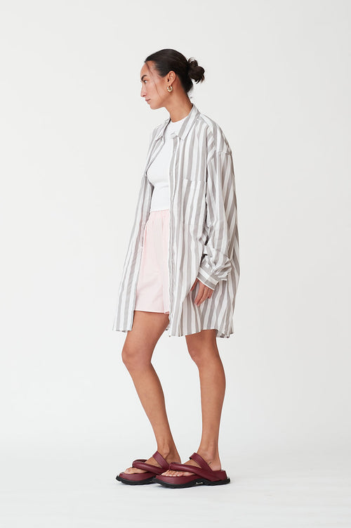 Frankie Shirt in Grey Stripe