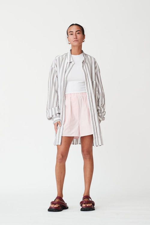 Frankie Shirt in Grey Stripe