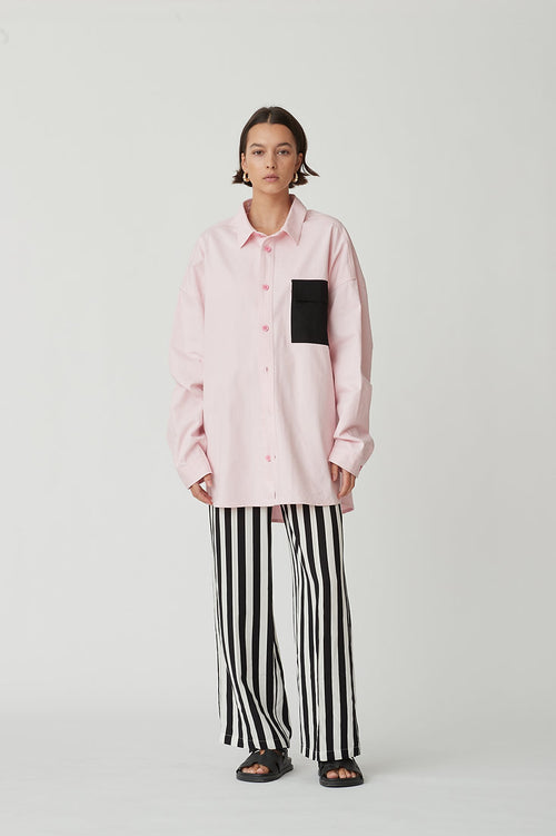 George Shirt in Pink/Black