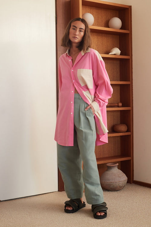 Pascal Shirt In Fuchsia/Cream