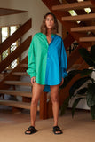 Henrietta Shirt in Green/Blue