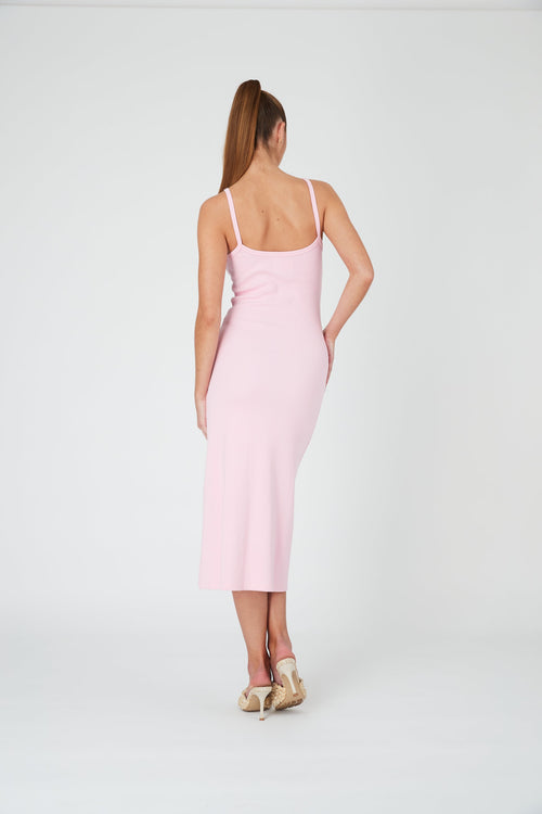 A LINE MIDI DRESS - CANDY PINK