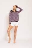 Frenchie Stripe Sweater- Mango/Musk