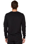 Script Embossed Crew- Black