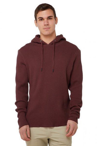 From The Inside Waffle Hoodie- Crushed Berry