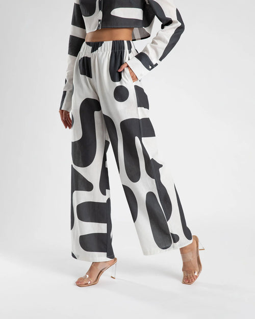 LINEN PANT- SUMMI PRINT