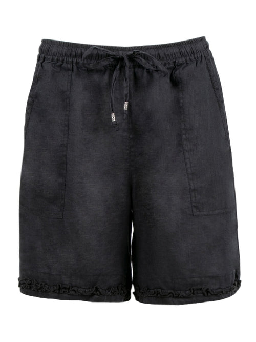 Ruffle Short- Black