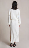 Liam Knit Polo Midi Dress- Ivory