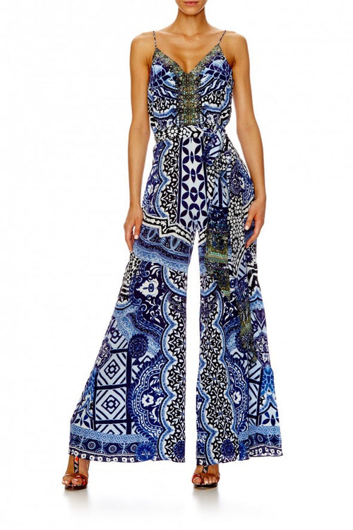 Wide Leg Jumpsuit W/ Belt- Under The Medina Moon