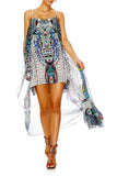 Mini Dress W/ Long Overlay- Maasai Mosh