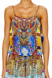 Shoestring Strap Playsuit- Bohemian Bounty