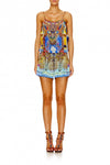 Shoestring Strap Playsuit- Bohemian Bounty