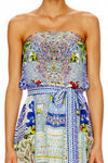 Strapless Playsuit W/ Tie Waist- My Majorelle