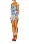 Strapless Playsuit W/ Tie Waist- My Majorelle