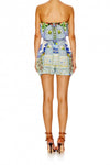 Strapless Playsuit W/ Tie Waist- My Majorelle