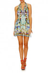 Vneck Dress W Tie Front- My Majorelle