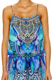 Shoestring Strap Playsuit- Moon Dance