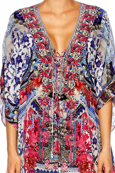 Short Lace Up Kaftan- From Kali With Love