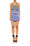 Shoestring Strap Playsuit- Guardian Of Secrets