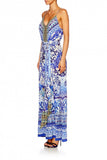 Wide Leg Jumpsuit W/ Tie Waist- Guardian Of Secrets