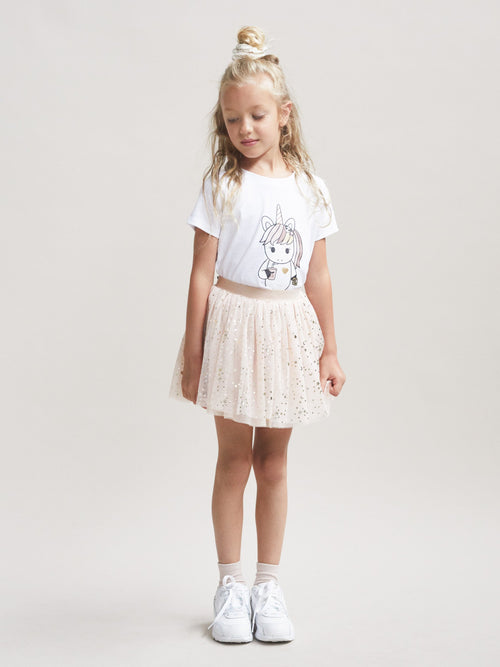 Gold Star Tulle Skirt- Sugar