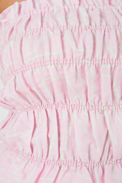 LINEN BODICE - MINT CRAYON