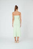 STRAPLESS A LINE MIDI DRESS - MINT