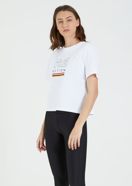 Ignition Cropped Tee- White