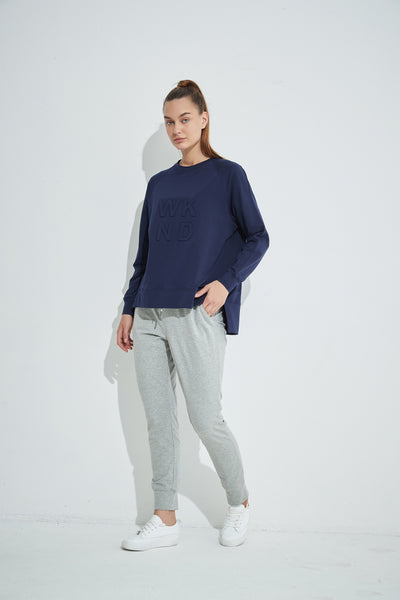 Embossed Sweat- Midnight Blue