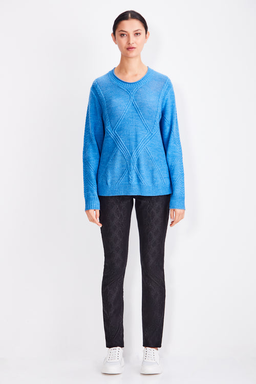 Personality Sweater- Blue Melange