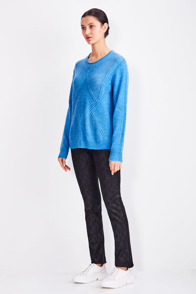 Personality Sweater- Blue Melange