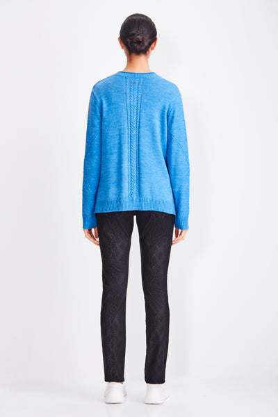 Personality Sweater- Blue Melange