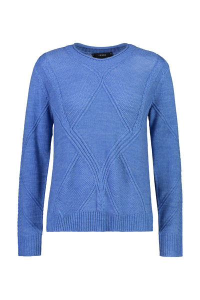 Personality Sweater- Blue Melange