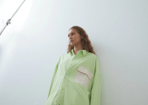George Shirt Green/Cream
