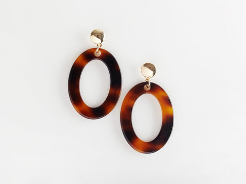 Camille Earrings- Tortoiseshell
