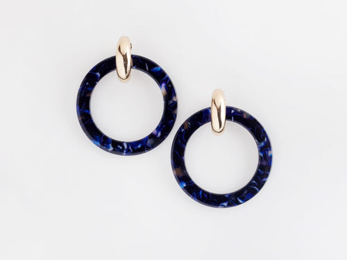 Chloe Earrings- Navy